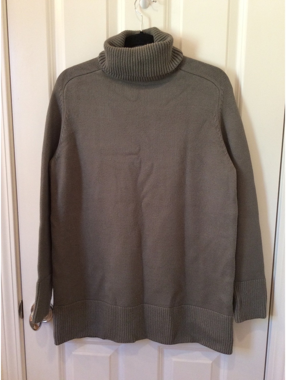 ZARA Sage Olive Green Turtle Neck Tunic Sweater